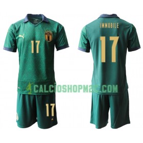 Italia Ciro Immobile 17 Bambino Maglia Terza Euro 2020 Manica Corta (+ Pantaloncini)